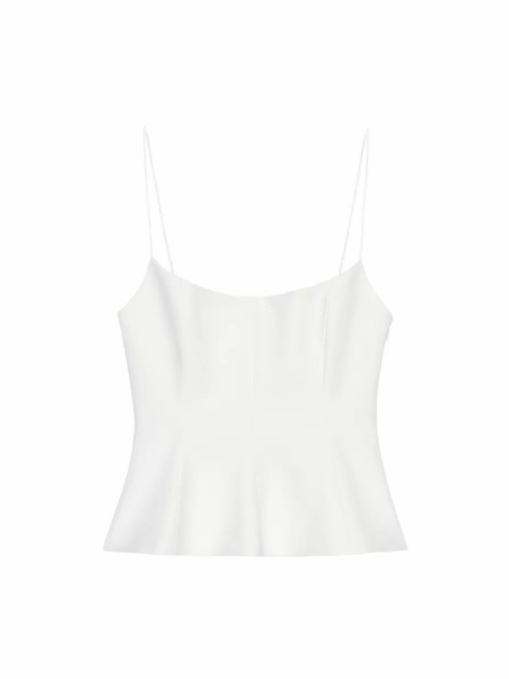 Zara White Peplum Camisole Top Size Small NWT